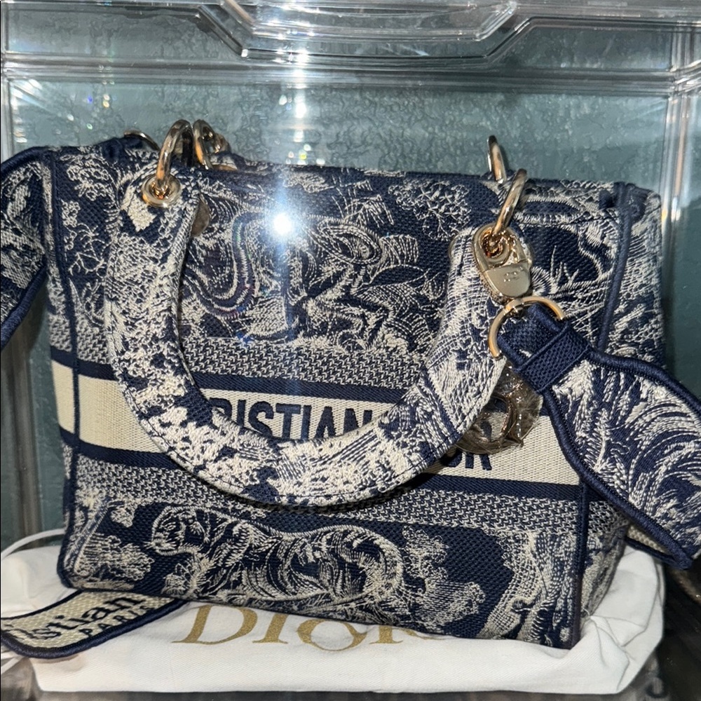 Dior Blue and Cream Women's Bag